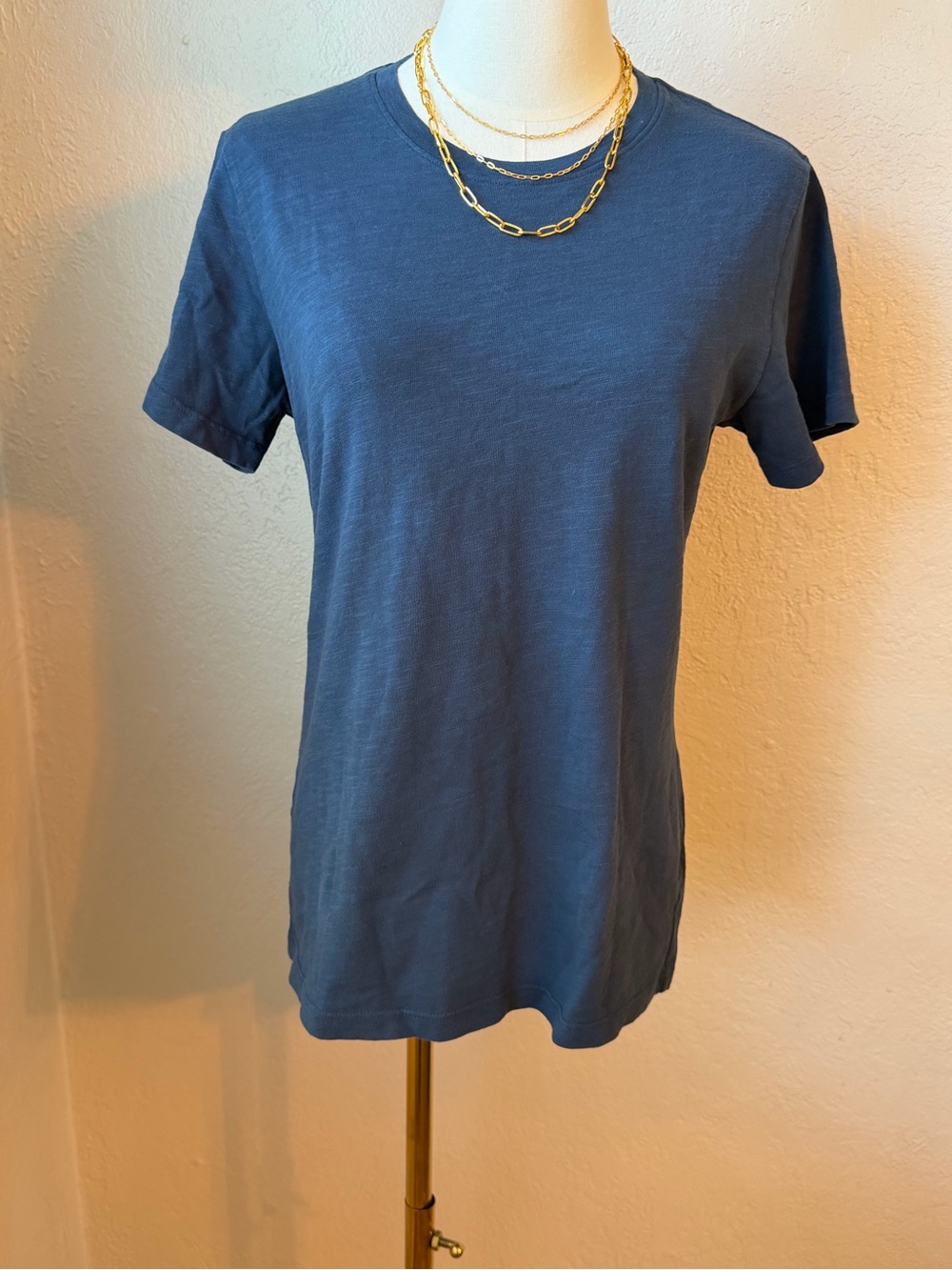 228~ New! American Giant Made in USA~100% Cotton Classic Crewneck T-Shirt Blue